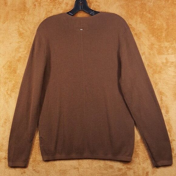 RAG & BONE Sweater Mens Small Brown Pullover Wool Blend Knit BENNET CREW $278 - Picture 5 of 9